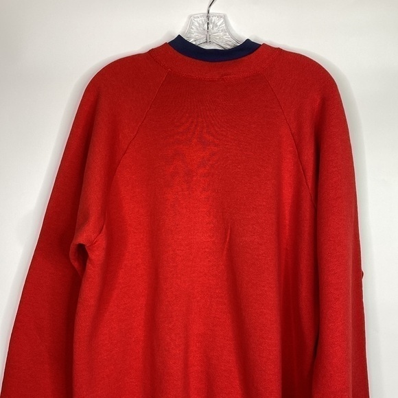 Vintage Fruit Of The Loom Granny Raglan Sleeve Turtleneck Sweatshirt 1993 XXL - Picture 6 of 10